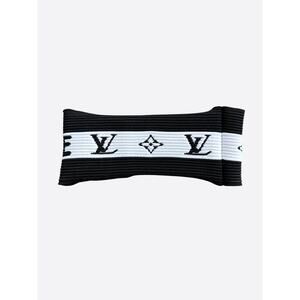 Louis Vuitton Black & White Striped Headband